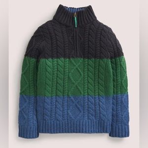 🐑 Mini Boden Colorblock HalfZip Sweater Sizes 3-4Y & 9-10Y 🐑